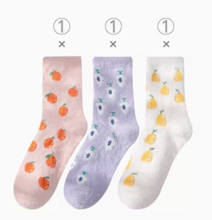 image-Cute Mink Velvet Socks Women's Mid-leg Socks