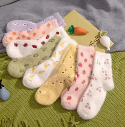 image-Cute Mink Velvet Socks Women's Mid-leg Socks