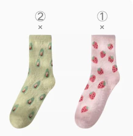 image-Cute Mink Velvet Socks Women's Mid-leg Socks