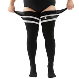 image-Knee Length Anti Slip Long Tube With Thick Wool Knitted Garter Buckle