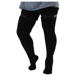 image-Knee Length Anti Slip Long Tube With Thick Wool Knitted Garter Buckle