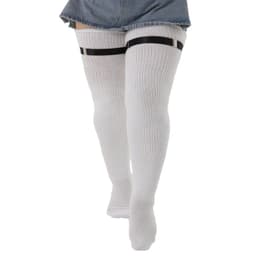 image-Knee Length Anti Slip Long Tube With Thick Wool Knitted Garter Buckle