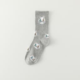 image-College Style White Cartoon Kitten All-match Fashion