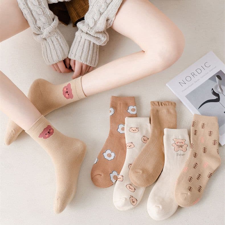 image-Women's Mid Tube Winter Stockings Spring And Autumn Fleece Terry Sock