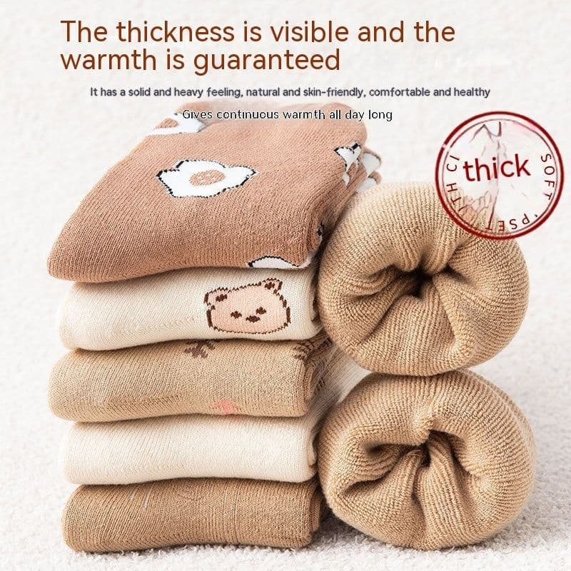 image-Women's Mid Tube Winter Stockings Spring And Autumn Fleece Terry Sock