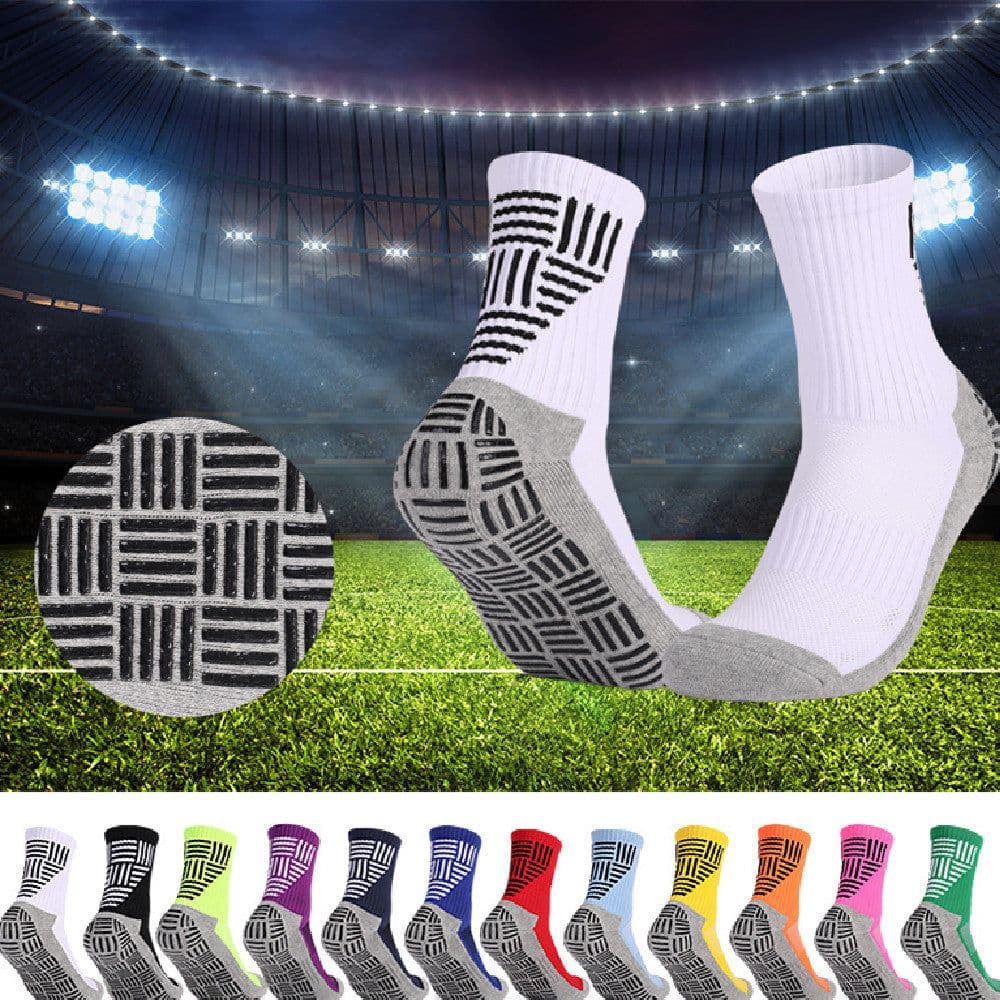 image-Thick Towel Bottom Mid-calf Soccer Socks Non-slip Sweat-proof Athletic Socks