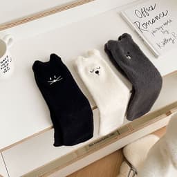 image-Japanese Three-dimensional Cat Women's Mid-calf Length Sock