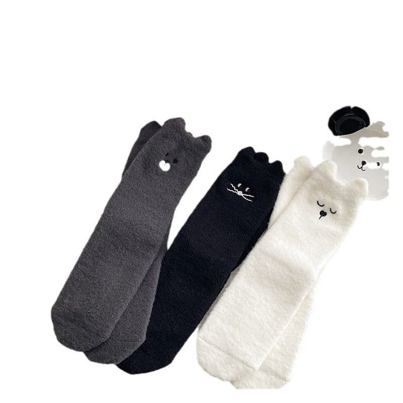 image-Japanese Three-dimensional Cat Women's Mid-calf Length Sock