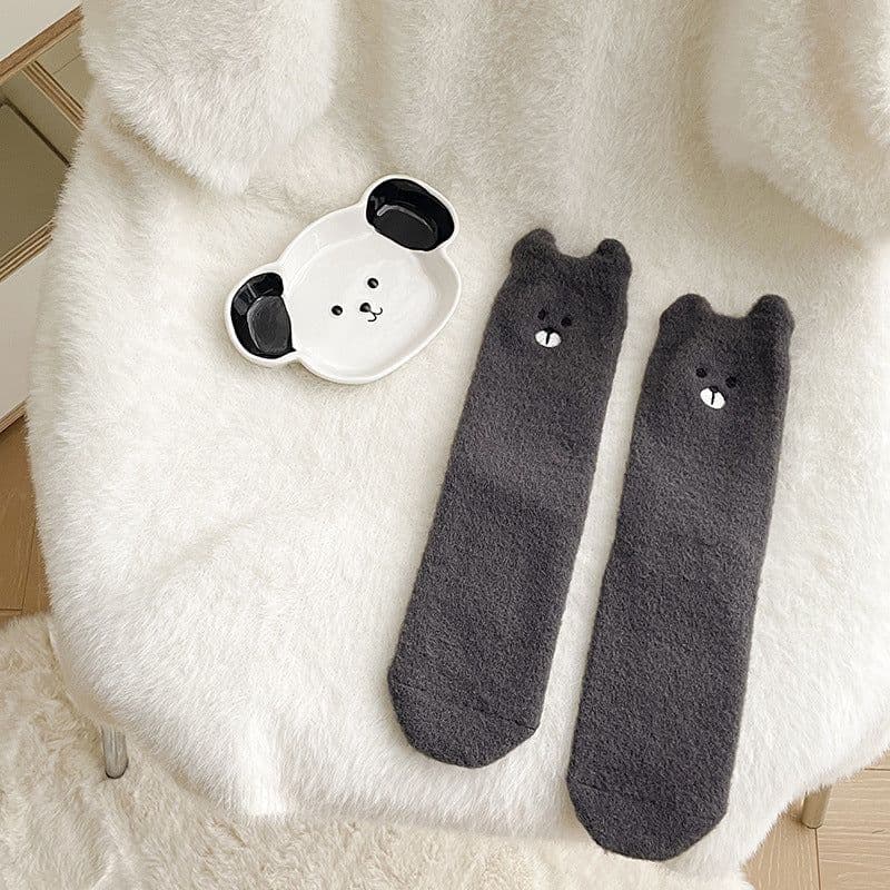 image-Japanese Three-dimensional Cat Women's Mid-calf Length Sock