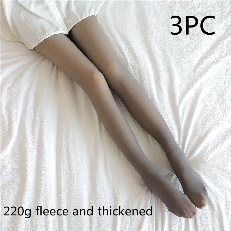 image-Fake Translucent Plus Size Leggings Fleece Lined Tights Fall And Winter Warm Fleece Pantyhose Women Fleece Lined Pantyhose Thermal Winter Tights