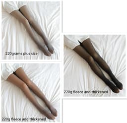 image-Fake Translucent Plus Size Leggings Fleece Lined Tights Fall And Winter Warm Fleece Pantyhose Women Fleece Lined Pantyhose Thermal Winter Tights