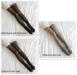 image-Fake Translucent Plus Size Leggings Fleece Lined Tights Fall And Winter Warm Fleece Pantyhose Women Fleece Lined Pantyhose Thermal Winter Tights