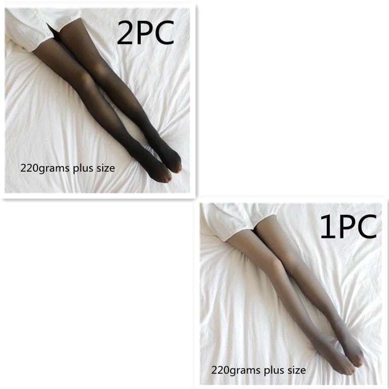 image-Fake Translucent Plus Size Leggings Fleece Lined Tights Fall And Winter Warm Fleece Pantyhose Women Fleece Lined Pantyhose Thermal Winter Tights