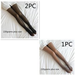 image-Fake Translucent Plus Size Leggings Fleece Lined Tights Fall And Winter Warm Fleece Pantyhose Women Fleece Lined Pantyhose Thermal Winter Tights