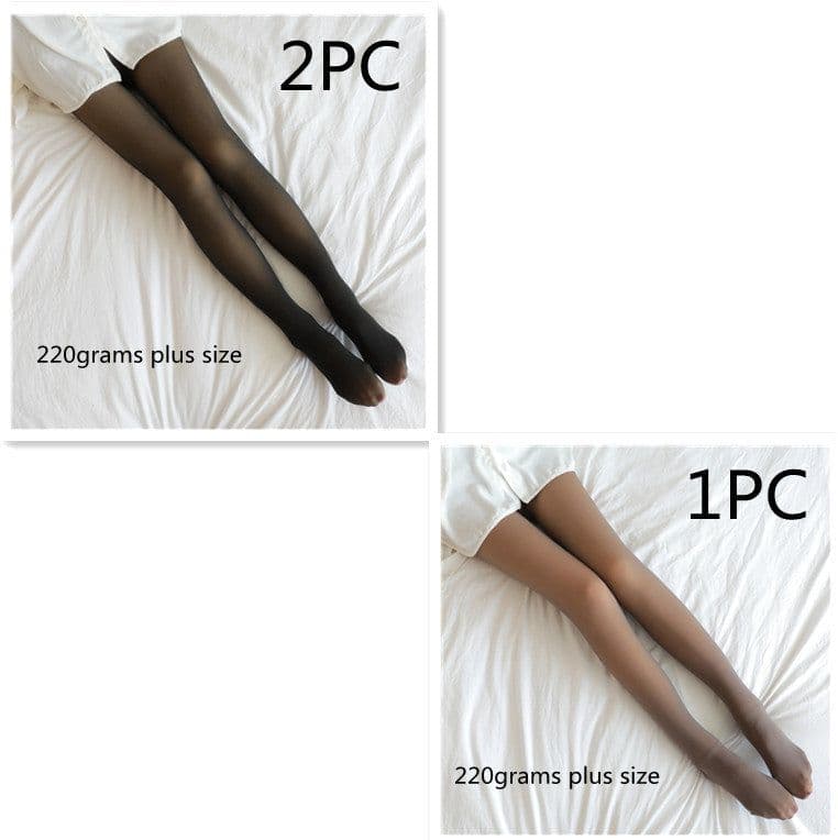 image-Fake Translucent Plus Size Leggings Fleece Lined Tights Fall And Winter Warm Fleece Pantyhose Women Fleece Lined Pantyhose Thermal Winter Tights