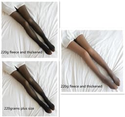 image-Fake Translucent Plus Size Leggings Fleece Lined Tights Fall And Winter Warm Fleece Pantyhose Women Fleece Lined Pantyhose Thermal Winter Tights