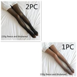 image-Fake Translucent Plus Size Leggings Fleece Lined Tights Fall And Winter Warm Fleece Pantyhose Women Fleece Lined Pantyhose Thermal Winter Tights