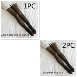 image-Fake Translucent Plus Size Leggings Fleece Lined Tights Fall And Winter Warm Fleece Pantyhose Women Fleece Lined Pantyhose Thermal Winter Tights