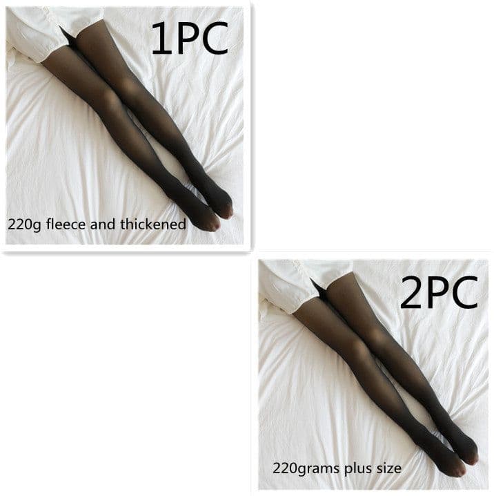 image-Fake Translucent Plus Size Leggings Fleece Lined Tights Fall And Winter Warm Fleece Pantyhose Women Fleece Lined Pantyhose Thermal Winter Tights
