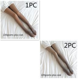 image-Fake Translucent Plus Size Leggings Fleece Lined Tights Fall And Winter Warm Fleece Pantyhose Women Fleece Lined Pantyhose Thermal Winter Tights