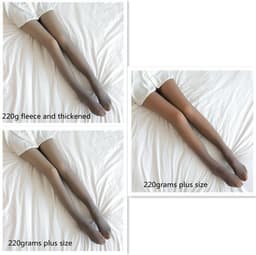 image-Fake Translucent Plus Size Leggings Fleece Lined Tights Fall And Winter Warm Fleece Pantyhose Women Fleece Lined Pantyhose Thermal Winter Tights