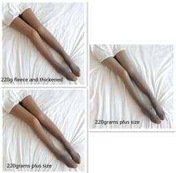 image-Fake Translucent Plus Size Leggings Fleece Lined Tights Fall And Winter Warm Fleece Pantyhose Women Fleece Lined Pantyhose Thermal Winter Tights