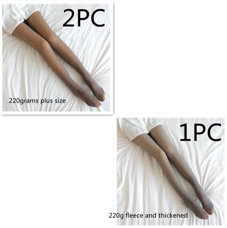 image-Fake Translucent Plus Size Leggings Fleece Lined Tights Fall And Winter Warm Fleece Pantyhose Women Fleece Lined Pantyhose Thermal Winter Tights