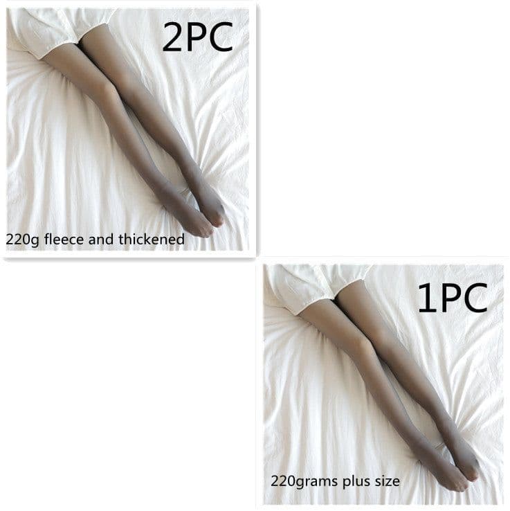 image-Fake Translucent Plus Size Leggings Fleece Lined Tights Fall And Winter Warm Fleece Pantyhose Women Fleece Lined Pantyhose Thermal Winter Tights
