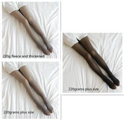 image-Fake Translucent Plus Size Leggings Fleece Lined Tights Fall And Winter Warm Fleece Pantyhose Women Fleece Lined Pantyhose Thermal Winter Tights
