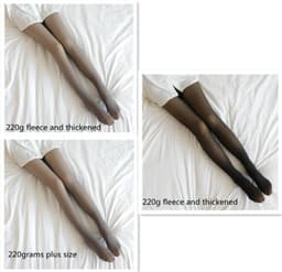 image-Fake Translucent Plus Size Leggings Fleece Lined Tights Fall And Winter Warm Fleece Pantyhose Women Fleece Lined Pantyhose Thermal Winter Tights