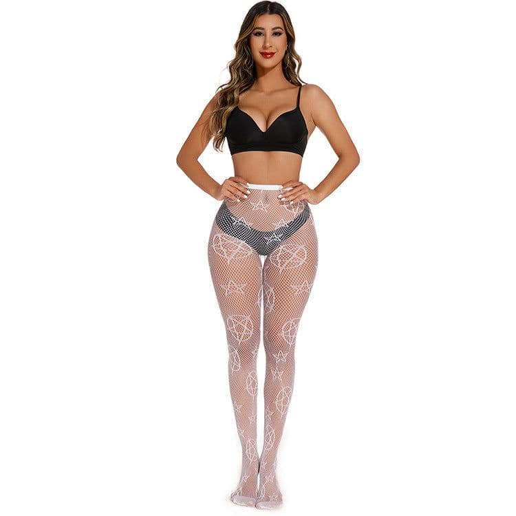 image-Five-pointed Star High Elastic European And American Fishnet Stockings