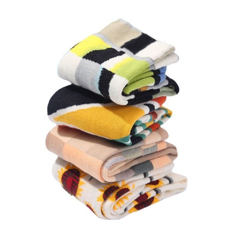 image-Renaissance Men And Women Mid-calf Spring And Autumn Cotton Sock