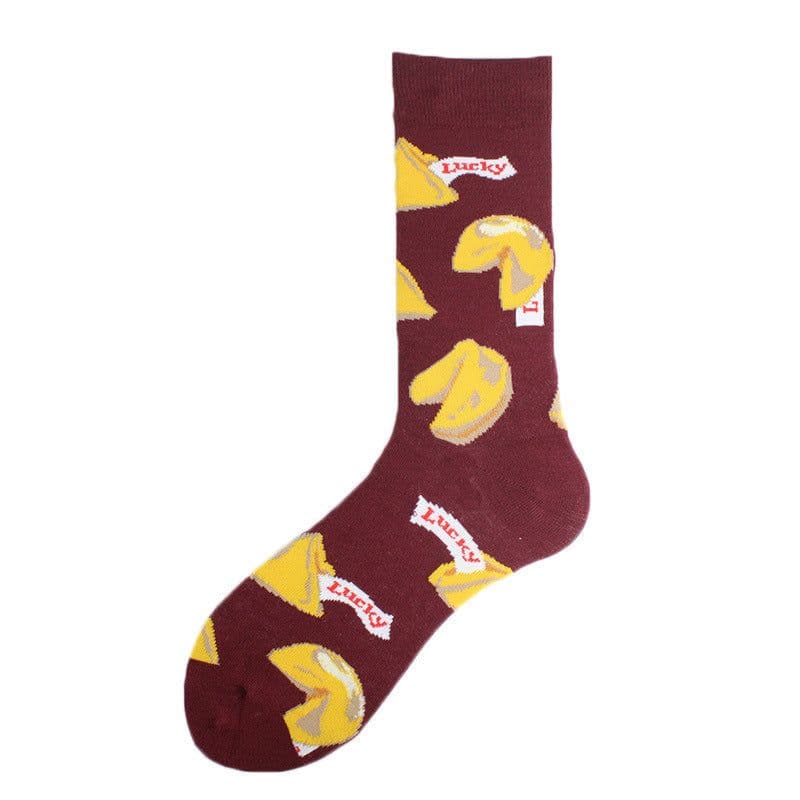 image-Men's Mid-calf Cotton Socks Jacquard Couple Sex Socks