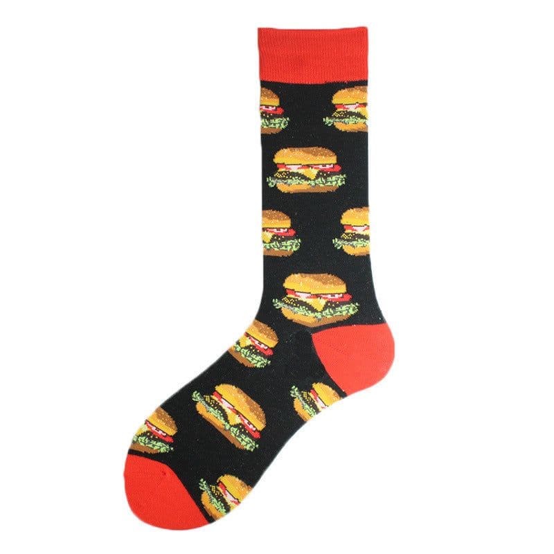 image-Men's Mid-calf Cotton Socks Jacquard Couple Sex Socks