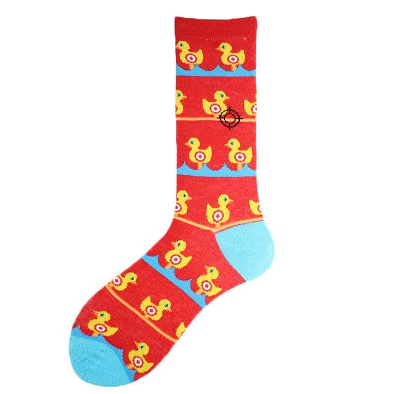 image-Men's Mid-calf Cotton Socks Jacquard Couple Sex Socks