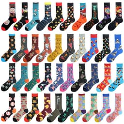 image-Men's Mid-calf Cotton Socks Jacquard Couple Sex Socks