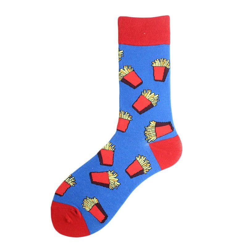image-Men's Mid-calf Cotton Socks Jacquard Couple Sex Socks