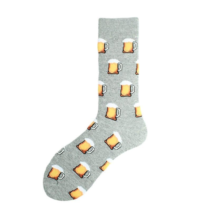 image-Men's Mid-calf Cotton Socks Jacquard Couple Sex Socks