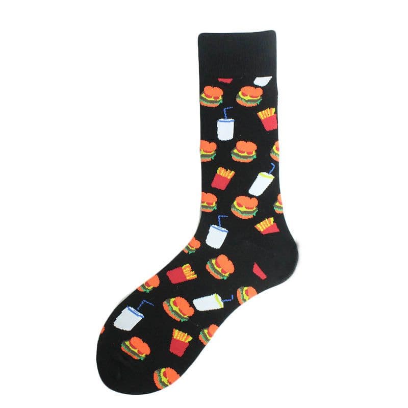 image-Men's Mid-calf Cotton Socks Jacquard Couple Sex Socks