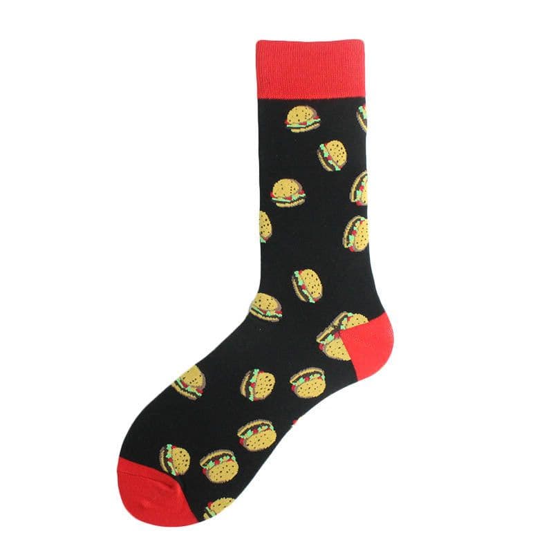 image-Men's Mid-calf Cotton Socks Jacquard Couple Sex Socks