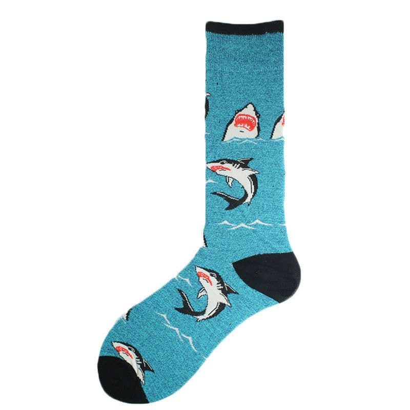 image-Men's Mid-calf Cotton Socks Jacquard Couple Sex Socks