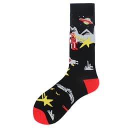 image-Men's Mid-calf Cotton Socks Jacquard Couple Sex Socks