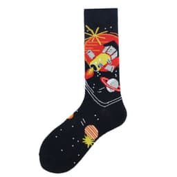 image-Men's Mid-calf Cotton Socks Jacquard Couple Sex Socks