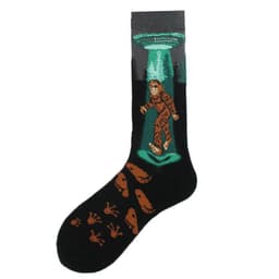 image-Men's Mid-calf Cotton Socks Jacquard Couple Sex Socks