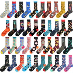 image-Men's Mid-calf Cotton Socks Jacquard Couple Sex Socks