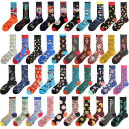 image-Men's Mid-calf Cotton Socks Jacquard Couple Sex Socks