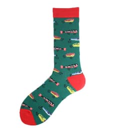 image-Men's Mid-calf Cotton Socks Jacquard Couple Sex Socks