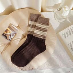 image-Spring And Autumn All-match Stripes Sports College Style Stockings