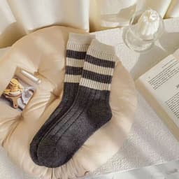 image-Spring And Autumn All-match Stripes Sports College Style Stockings