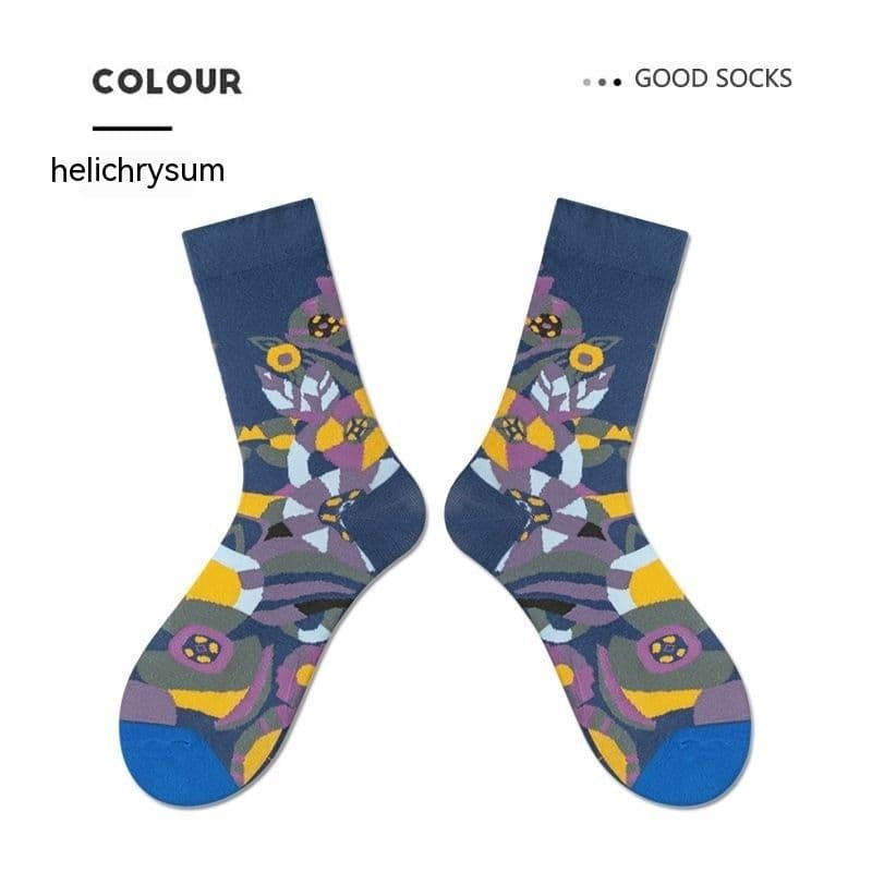 image-Women's Retro Spring And Autumn Cotton Sock